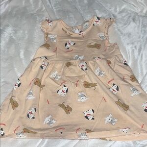 H&M Cream Kids Dress with Dogs Print